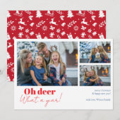 Was für ein Jahr Rot 3 Fotos Weihnachten (Vorne/Hinten)