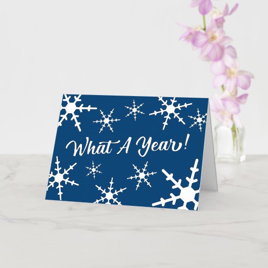 Was für ein Jahr Silberschneeflocken Blauer Urlaub (Orchidee)