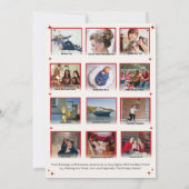 Was für ein Jahr, um Multi-Foto Moderne Weihnachte Karte (Rückseite)