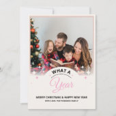 Was für ein Jahr, um Multi-Foto Moderne Weihnachte Karte (Vorderseite)