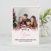 Was für ein Jahr, um Multi-Foto Moderne Weihnachte Karte (Stehend Vorderseite)