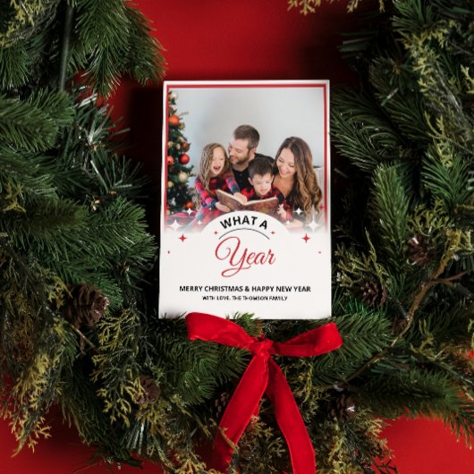 Was für ein Jahr, um Multi-Foto Moderne Weihnachte Karte