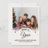 Was für ein Jahr, um Multi-Foto Moderne Weihnachte Karte (Vorderseite)