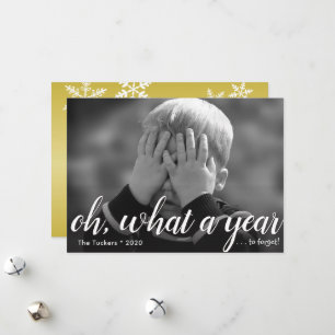 Was für ein Jahr (um zu vergessen!) Happy New Year Feiertagskarte