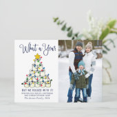 Was für ein Jahr Weihnachten 3 Foto Gruß (Stehend Vorderseite)