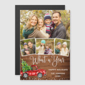 Was für ein Jahr Weihnachten 4 FOTO Magnetkarte (Vorne/Hinten)