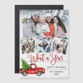 Was für ein Jahr Weihnachten 4 FOTO Magnetkarte (Vorne/Hinten)