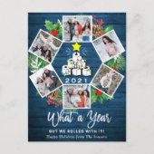 Was für ein Jahr Weihnachten 6-Fotokarte in Quaran (Vorderseite)