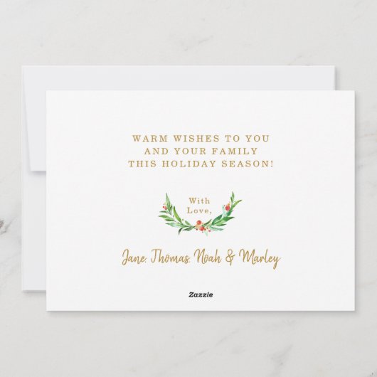 Was für ein Jahr Weihnachten Familie Foto Typograf (Rückseite)