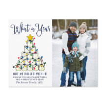 Was für ein Jahr Weihnachten Foto Gruß