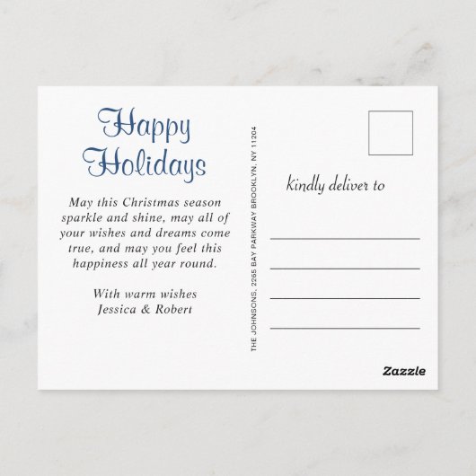 Was für ein Jahr Weihnachten Red Farm LKW 3 Foto Postkarte (Rückseite)