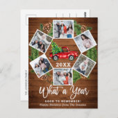 Was für ein Jahr Weihnachten Red Farm LKW 6 Foto Postkarte (Vorne/Hinten)