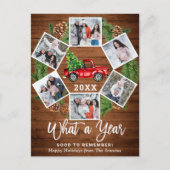 Was für ein Jahr Weihnachten Red Farm LKW 6 Foto Postkarte (Vorderseite)