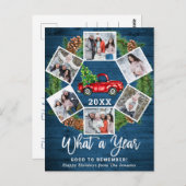 Was für ein Jahr Weihnachten Red Farm LKW 6 Foto Postkarte (Vorne/Hinten)