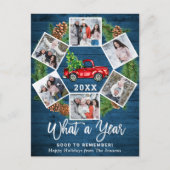 Was für ein Jahr Weihnachten Red Farm LKW 6 Foto Postkarte (Vorderseite)