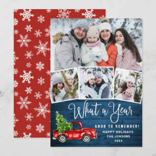 Was für ein Jahr Weihnachten Rot Farm LKW 4 Foto