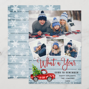 Was für ein Jahr Weihnachten Rote Farm LKW 4 Foto