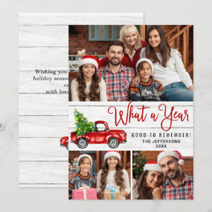 Was für ein Jahr Weihnachten Rote Farm Truck 3 Fot