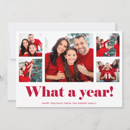 Was für ein Jahr | Weihnachts- oder Neujahr-Foto Feiertagskarte (Vorderseite)
