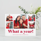 Was für ein Jahr | Weihnachts- oder Neujahr-Foto Feiertagskarte (Stehend Vorderseite)