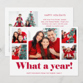 Was für ein Jahr | Weihnachts- oder Neujahr-Foto Feiertagskarte (Vorne/Hinten)
