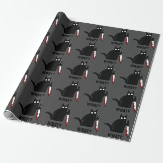 Was für ein Katzenmord mit dem Horror halloween Geschenkpapier