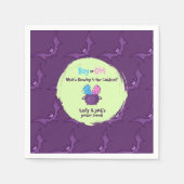 Was für ein Kauldron "Mädchen oder Junge?" Geschle Serviette (Vorderseite)