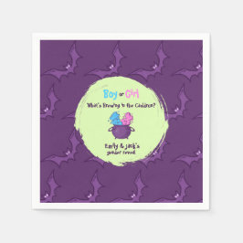 Was für ein Kauldron "Mädchen oder Junge?" Geschle Serviette