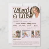 Was für ein Leben in Erinnerung an die Geschichte Einladung (Vorderseite)