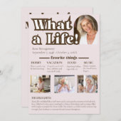 Was für ein Leben in Erinnerung an die Geschichte Einladung (Vorne/Hinten)
