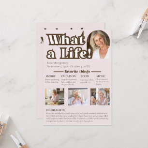 Was für ein Leben in Erinnerung an die Geschichte Einladung