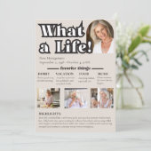 Was für ein Leben in Erinnerung an die Geschichte Einladung (Stehend Vorderseite)