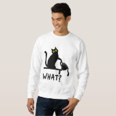 Was für ein lustiger Black Coffee Chat Kitten Cat  Sweatshirt (Vorne ganz)