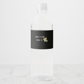 Was für ein lustiger Hirsch-Moment im Retro-Stil Wasserflaschenetikett