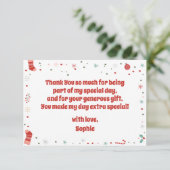 Was für ein lustiger Weihnachtsgeburtstag Dankeskarte (Stehend Vorderseite)