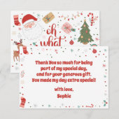 Was für ein lustiger Weihnachtsgeburtstag Dankeskarte (Vorne/Hinten)