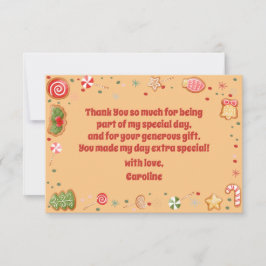 Was für ein lustiger Weihnachtsgeburtstag Dankeskarte