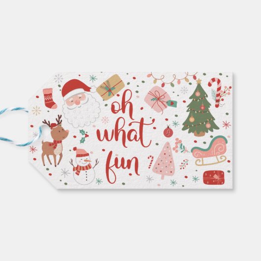 Was für ein lustiger Weihnachtsgeburtstag Geschenkanhänger (Rückseite Horizontal)