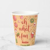 Was für ein lustiger Weihnachtsgeburtstag Pappbecher (Rückseite)