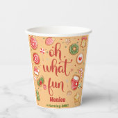 Was für ein lustiger Weihnachtsgeburtstag Pappbecher (Vorderseite)