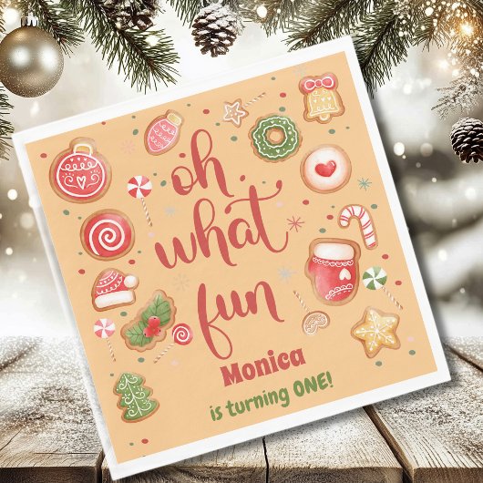 Was für ein lustiger Weihnachtsgeburtstag Serviette