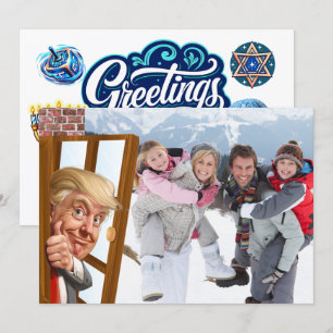 Was für ein PHOTOBOMB Chanukka Jüdische Feiertage Feiertagskarte