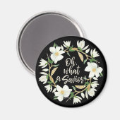 Was für ein Retter - Christlich Hymn Magnet (Vorderseite/Rückseite)