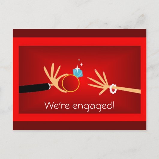 WAS FÜR EIN ROCK! -Rot Einladungspostkarte (Vorderseite)