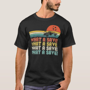 Was für ein Save Vintage Retro Rocket Soccer Car L T-Shirt
