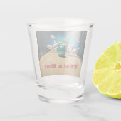 Was für ein Shot-Bowling-Glas Schnapsglas (Rückseite)