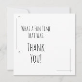 Was für ein Spaß das war! Dankeskarte (Vorderseite)