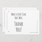 Was für ein Spaß das war! Dankeskarte (Vorne/Hinten)