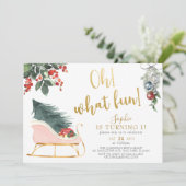 Was für ein Spaß! Einen Weihnachtsanfang zum erste Einladung (Stehend Vorderseite)