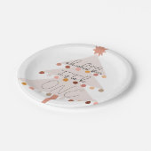 Was für ein Spaß es ist, ein Boho Weihnachten zu s Pappteller (Schrägansicht)